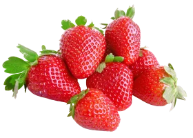Fresh Ripe Red Strawberries Clipart: Juicy Summer Fruit Illustration
