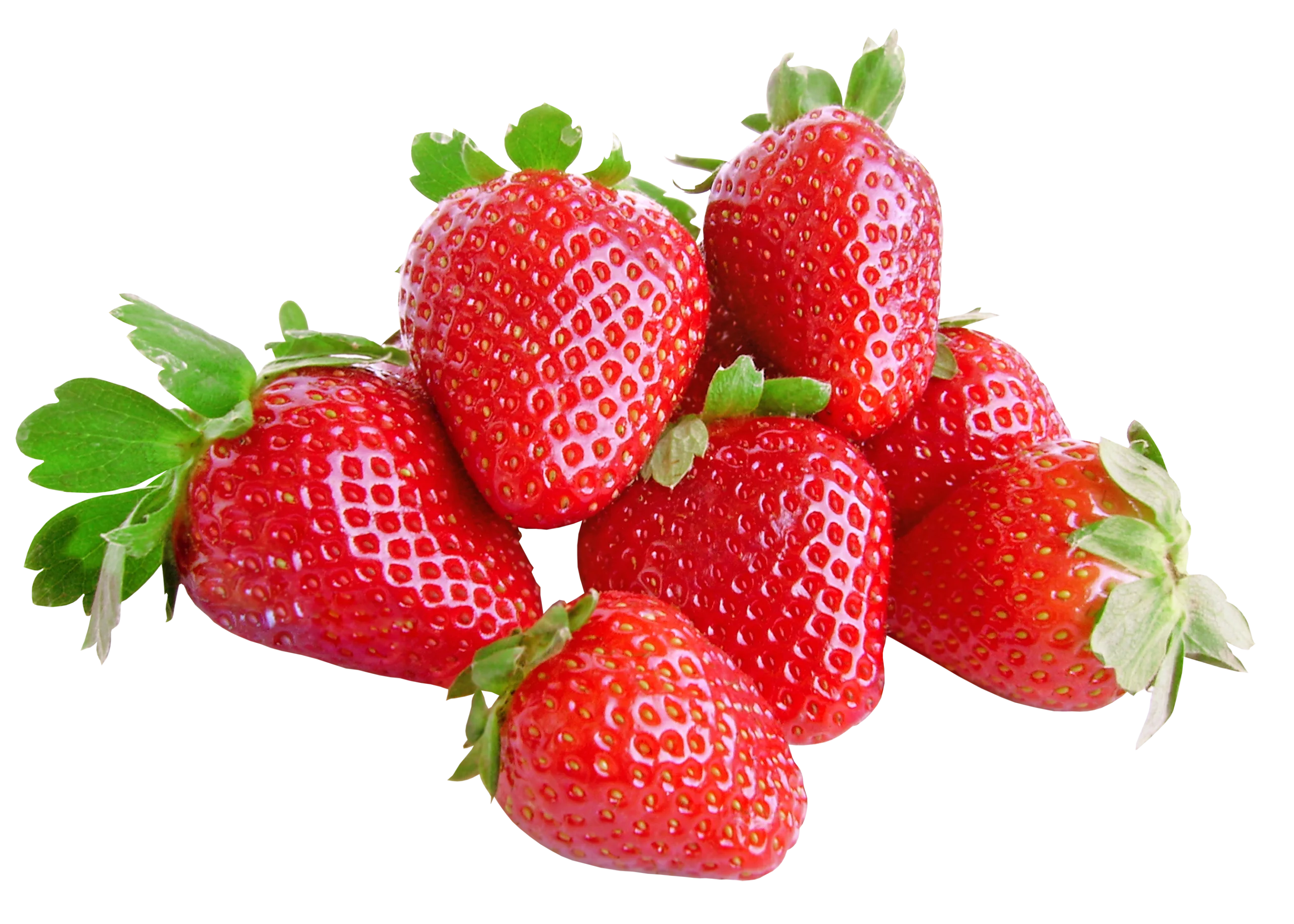 Fresh Ripe Red Strawberries Clipart: Juicy Summer Fruit Illustration