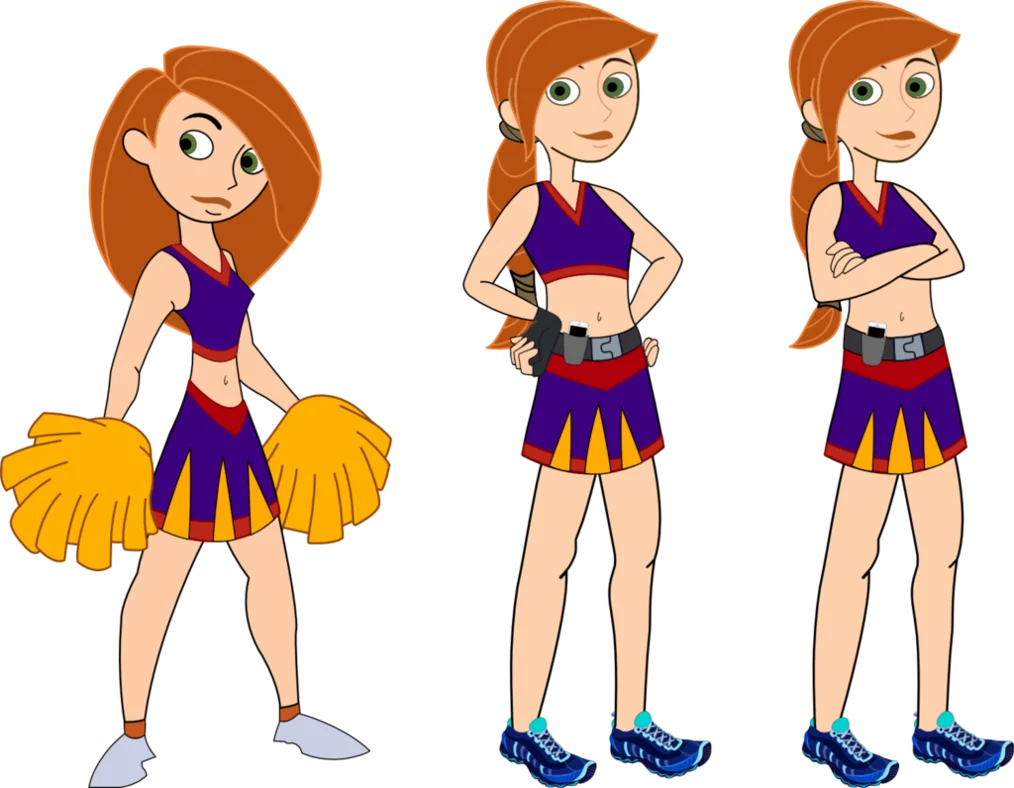 Energetic High School Cheerleader Character Design Clipart Collection