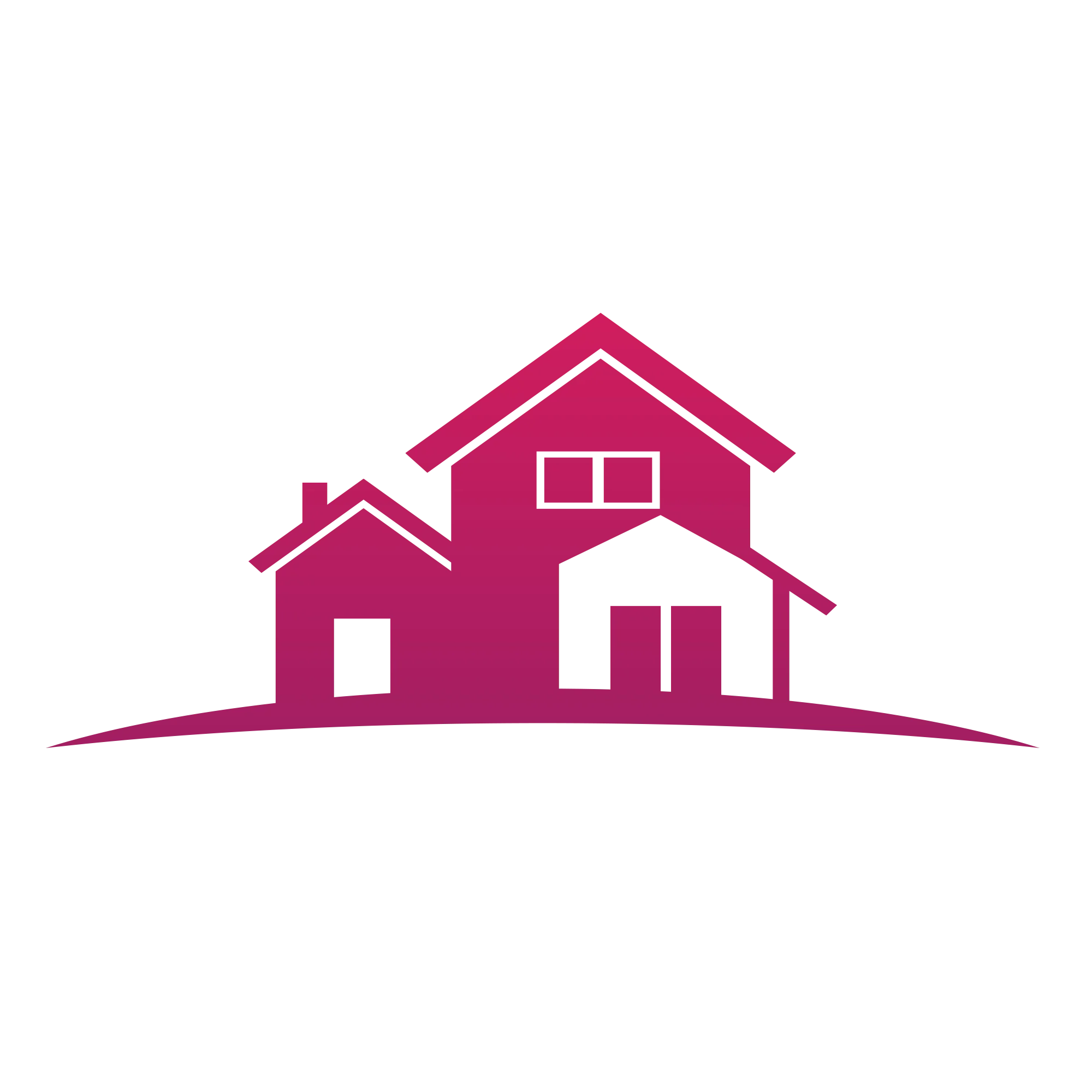 Stylish Magenta Real Estate Housing Clipart Logo Design Concept