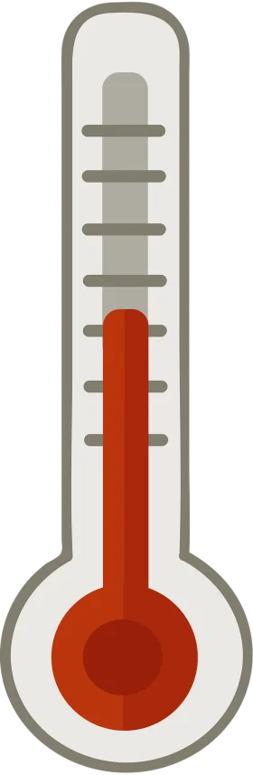 Classic Red and Gray Medical Thermometer Clipart Illustration Design
