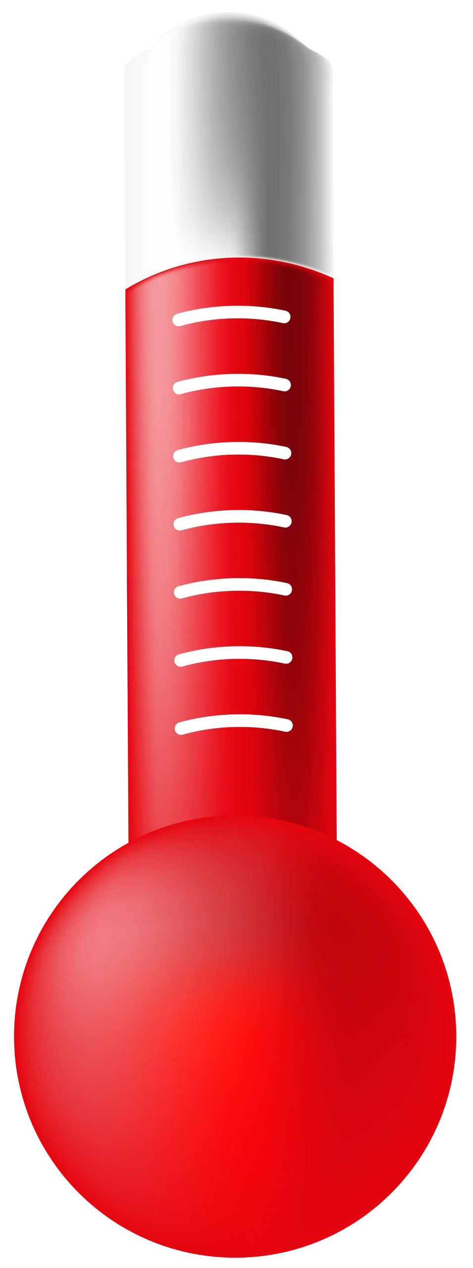 Precision Red Digital Thermometer Clipart with Graduated Measurement Scale