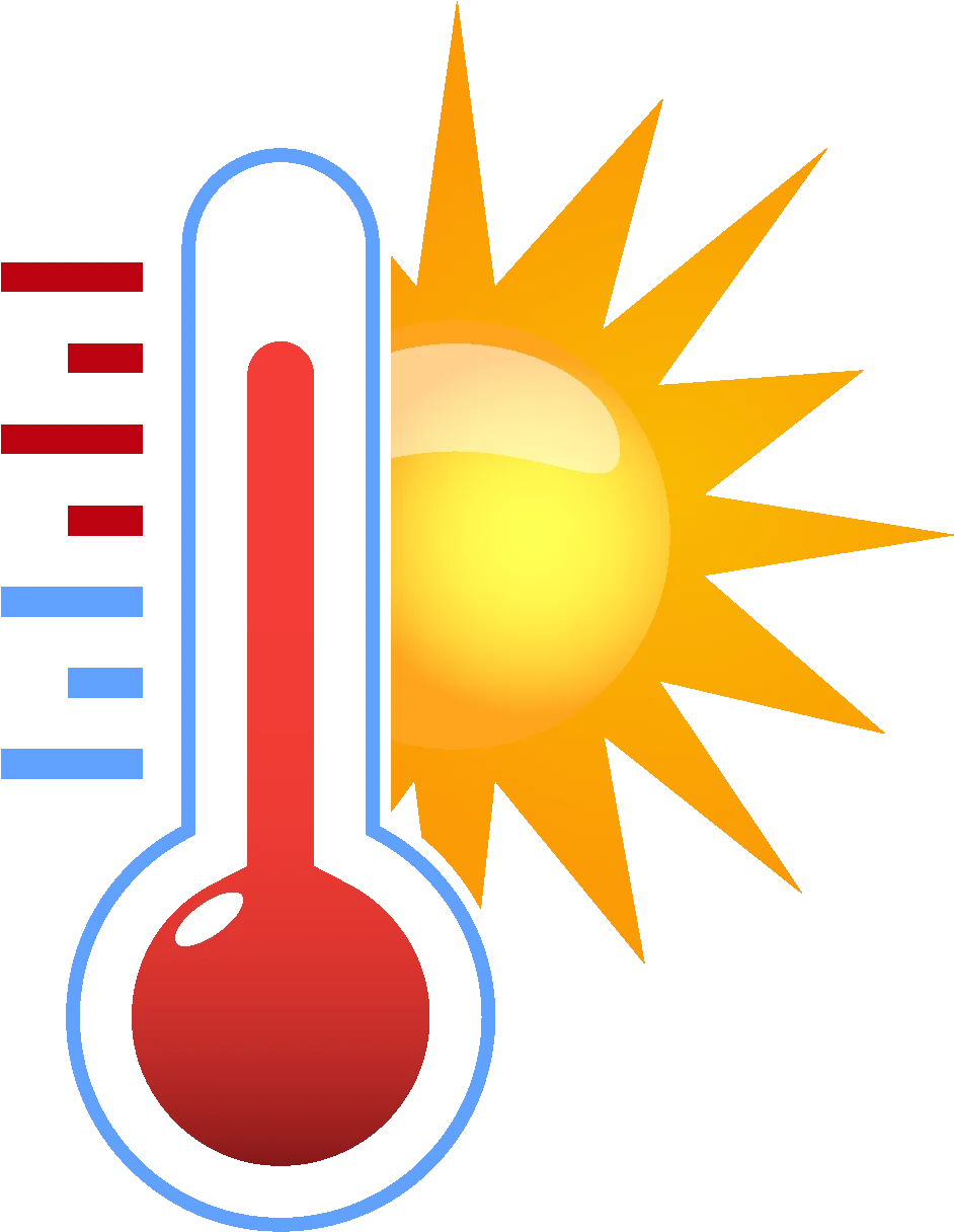Bright and Cheerful Temperature Measurement Thermometer Clipart Illustration