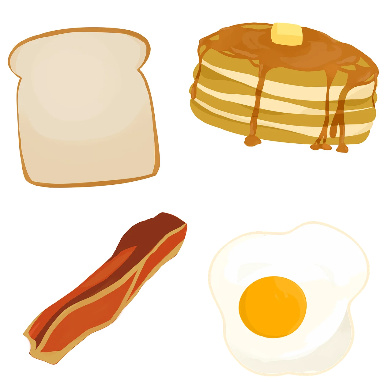 Classic American Breakfast Clipart: Iconic Morning Meal Illustrations