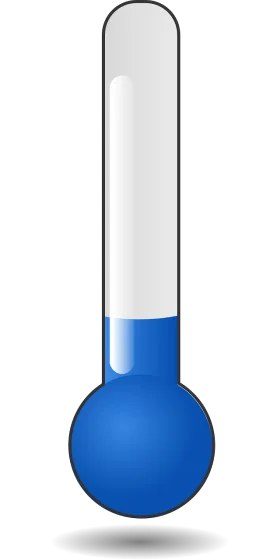 Classic Blue and White Medical Thermometer Clipart Illustration Design