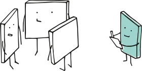 Minimalist Communication Protocols Interaction Clipart Illustration