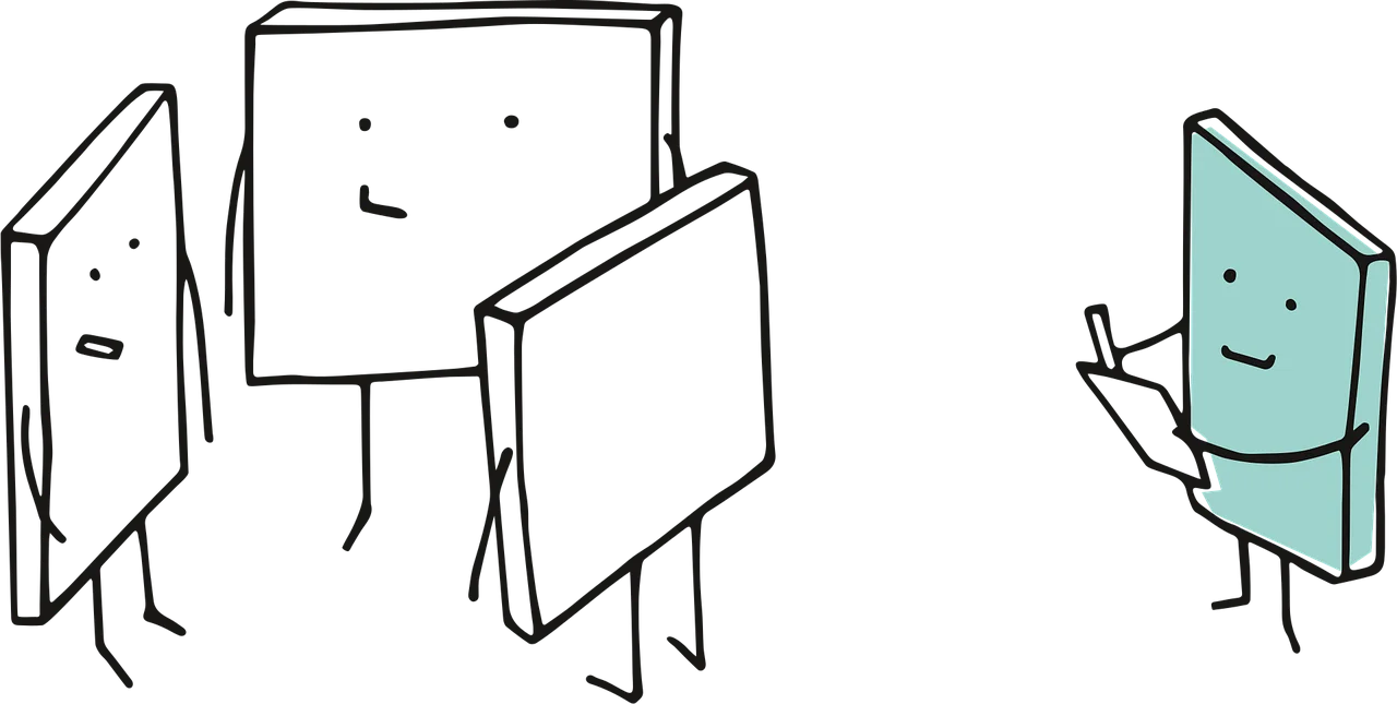 Minimalist Communication Protocols Interaction Clipart Illustration