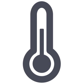 Minimalist Gray Thermometer Clipart Representing Temperature Measurement
