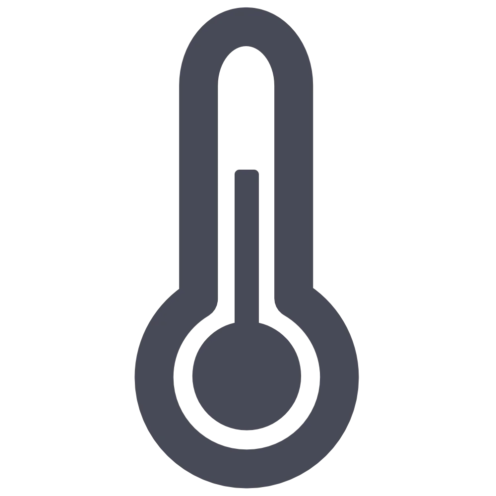 Minimalist Gray Thermometer Clipart Representing Temperature Measurement