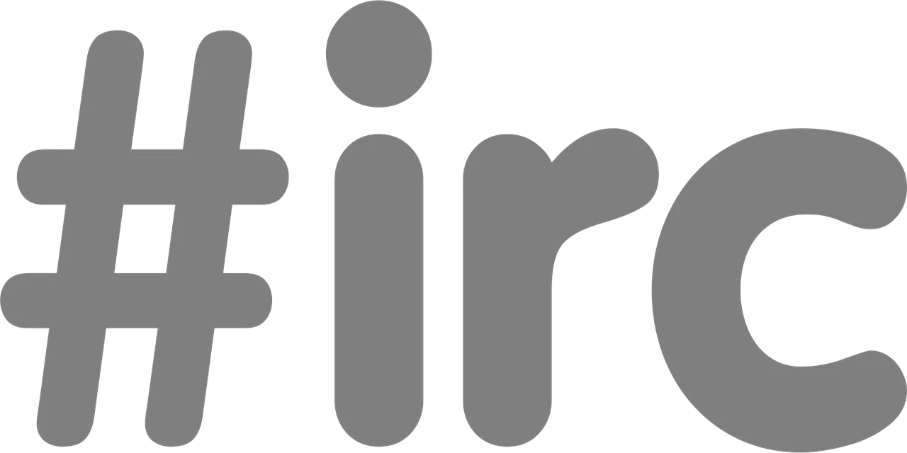 Minimalist #irc Hashtag Clipart Logo in Grayscale Vector Design
