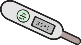 Sleek Digital Thermometer Clipart with Celsius Temperature Display