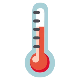 Stylized Medical Thermometer Clipart with Gradient Color Design