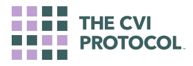 The CVI Protocol Geometric Logo Clipart with Pastel Purple and Teal Squares
