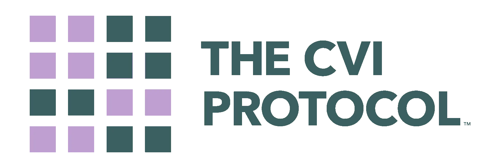 The CVI Protocol Geometric Logo Clipart with Pastel Purple and Teal Squares