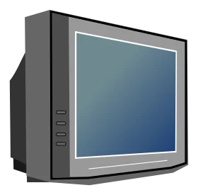 Retro Television Clipart Illustration of Classic CRT Monitor Design