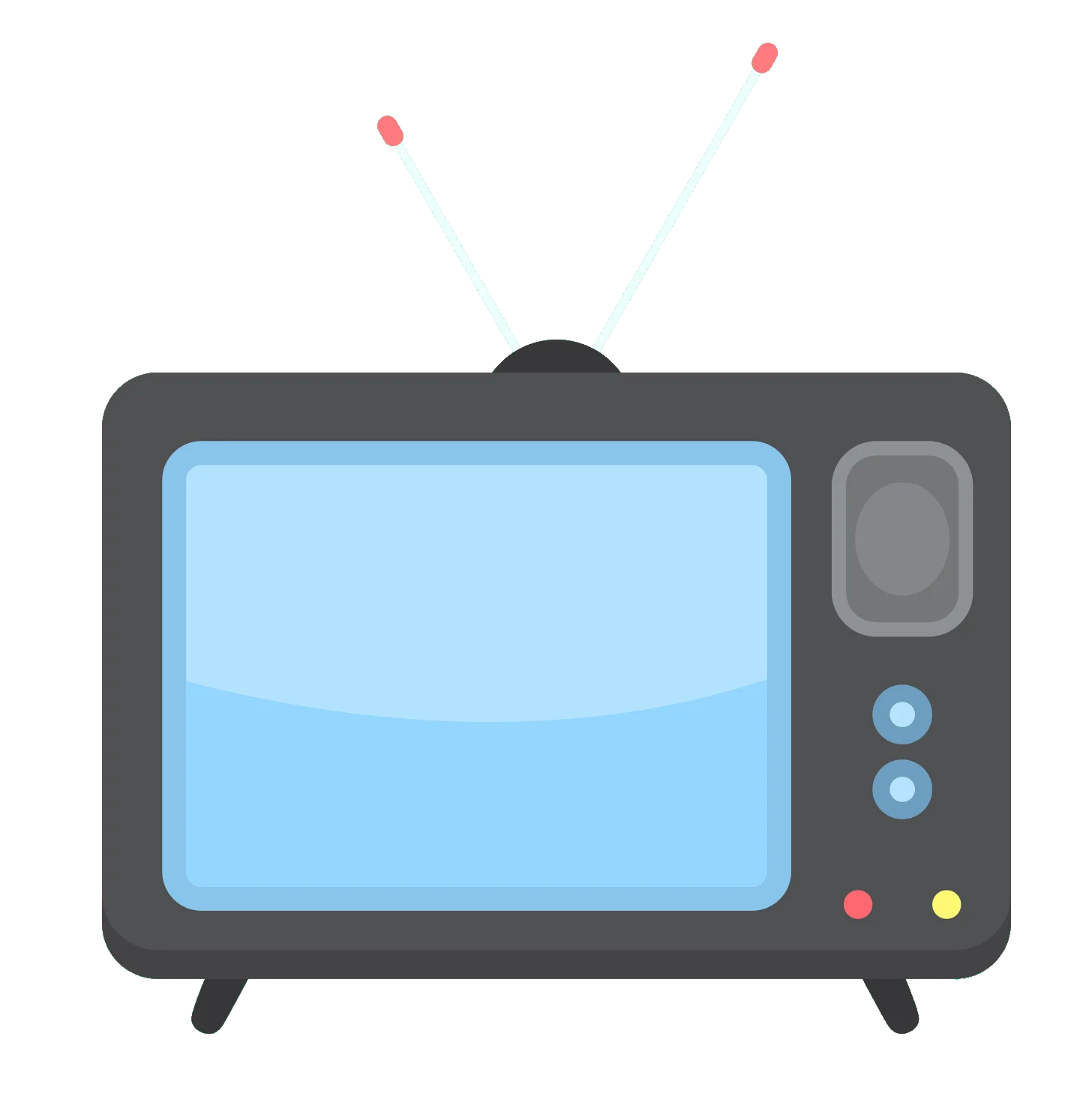Retro Television Clipart: Nostalgic Cartoon Style Vintage TV Illustration