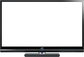 Sleek JVC Flat Screen Television Clipart with Minimalist Design and Monochrome Palette