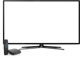 Sleek Modern Flat Screen Television and Cable Box Clipart Design