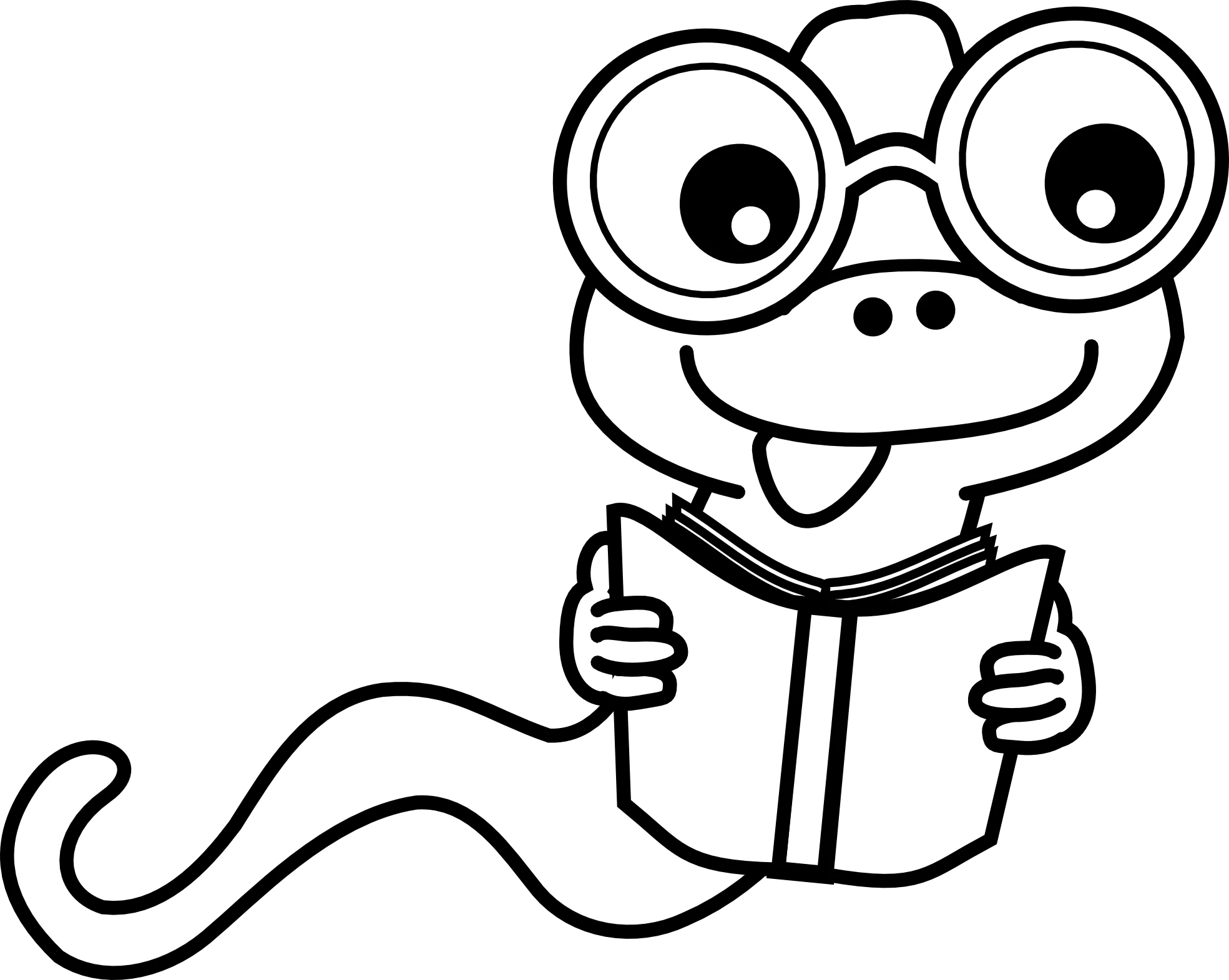 Adorable Reading Monkey Clipart: Studious Primate with Glasses and Book