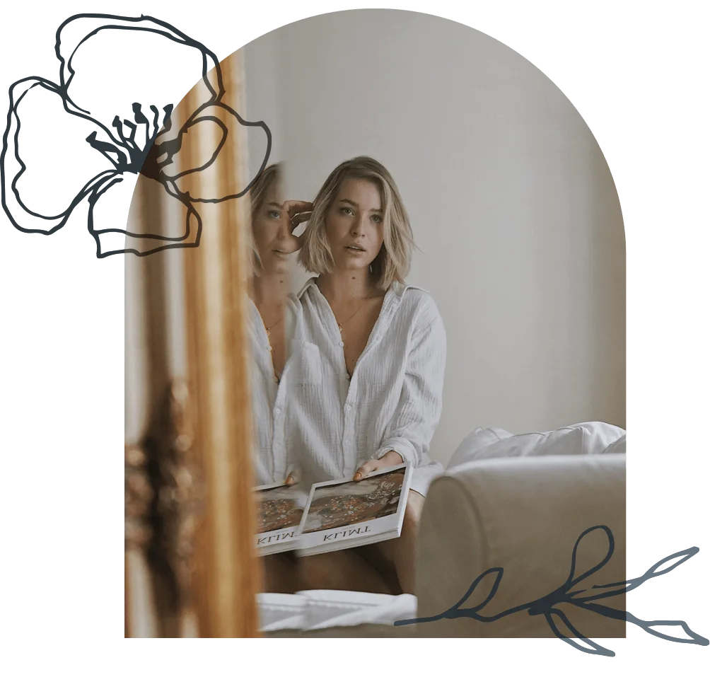 Elegant White Robe Salon Styling Moment Captured in Soft Clipart Composition