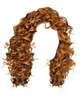 Luscious Curly Copper Toned Hair Salon Clipart Illustration for Styling Inspiration