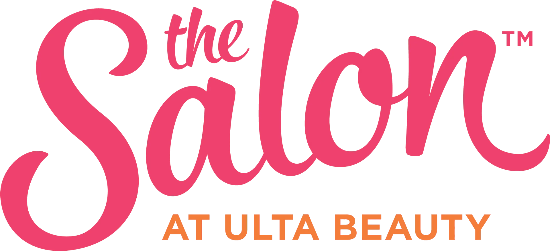 The Salon at Ulta Beauty - Chic Pink and White Hair Styling Clipart Logo Design
