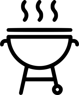 Classic Backyard BBQ Grill Clipart - Simple Outdoor Cooking Icon Design