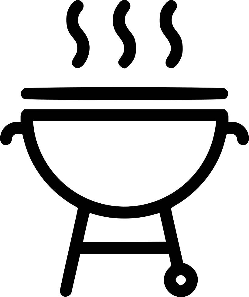 Classic Backyard BBQ Grill Clipart - Simple Outdoor Cooking Icon Design