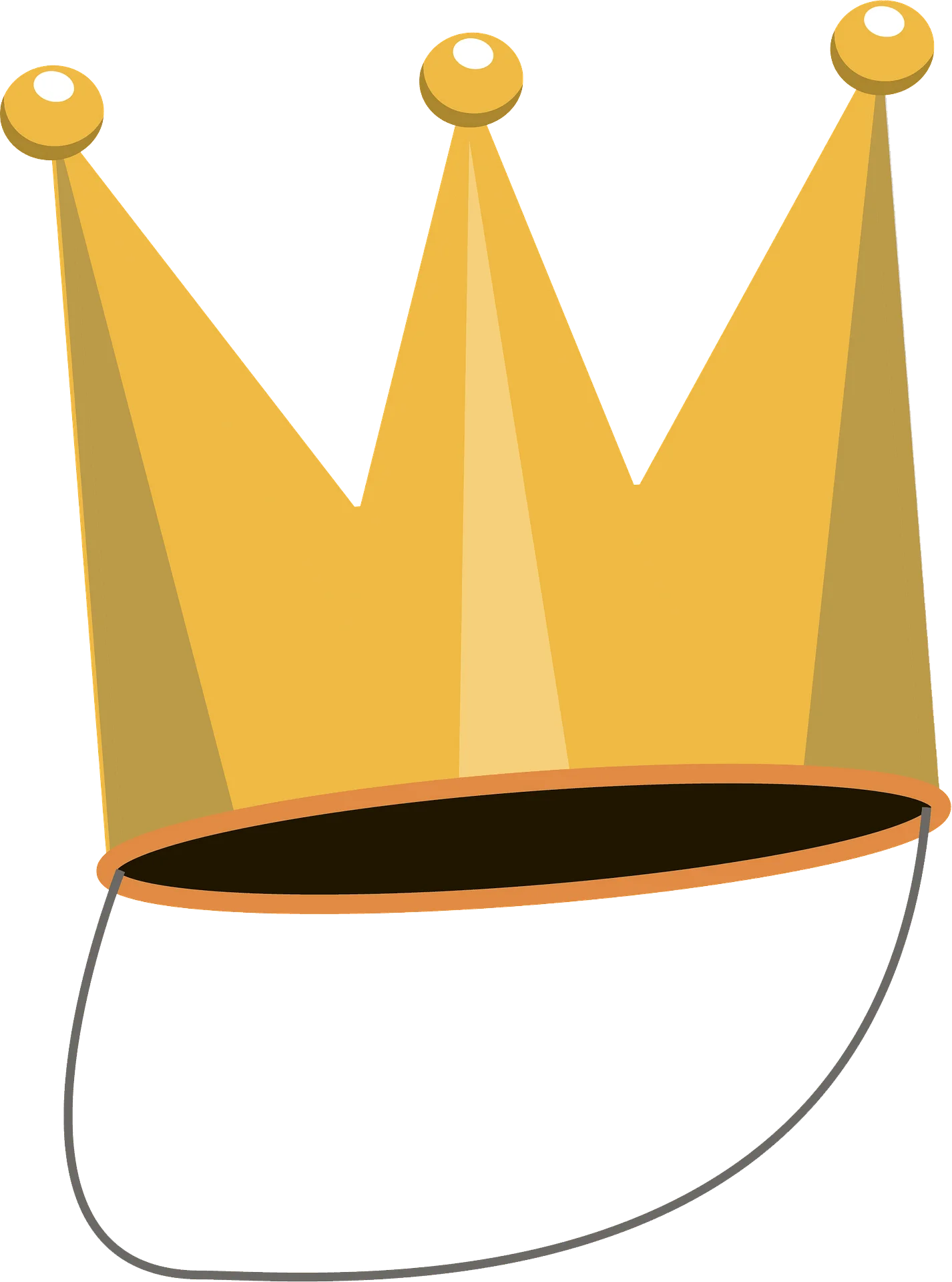 Regal Golden Crown Clipart: Majestic Royal Headpiece Design for Celebrations