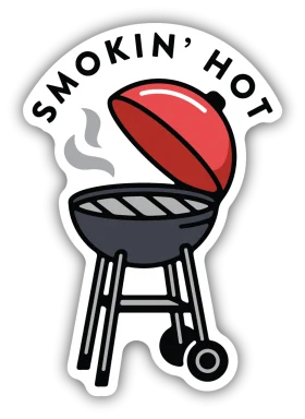Smokin' Hot Barbecue Grill Clipart Design with Steamy Charcoal Vibes