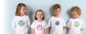 Adorable Children's Graphic T-Shirt Clipart Collection Featuring Playful Designs