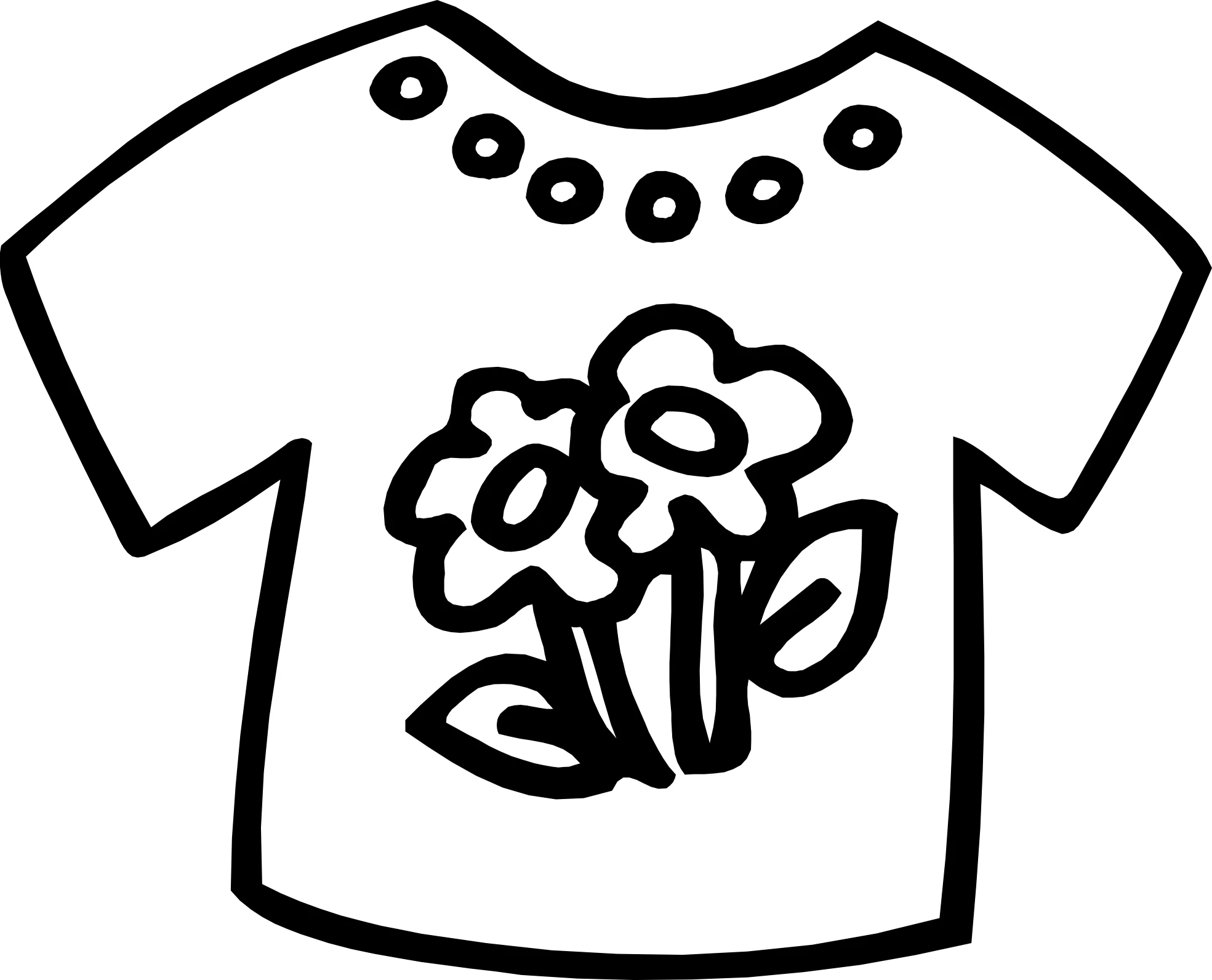 Adorable Flower Bouquet Kids T-Shirt Clipart Design for Playful Wardrobes