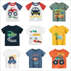 Adorable Vehicle-Themed Children's T-Shirt Clipart Collection for Little Adventurers
