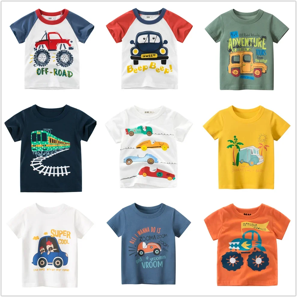 Adorable Vehicle-Themed Children's T-Shirt Clipart Collection for Little Adventurers