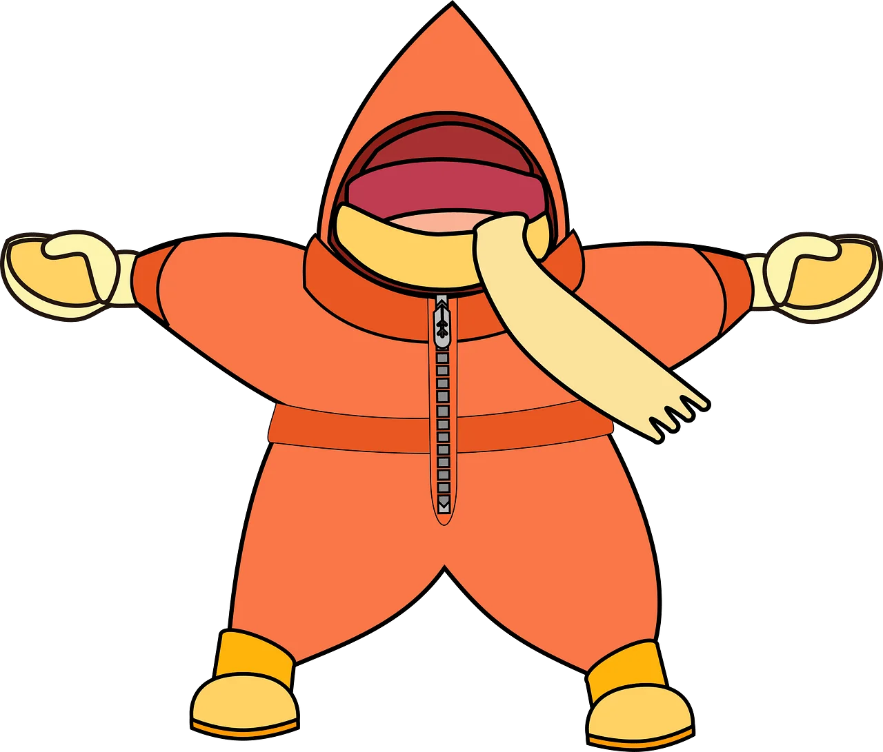 Adorable Winter Warmth Chubby Kid's Snowsuit Clipart for Playful Designs
