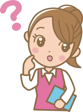 Adorable Young Student Clipart: Curious Girl Pondering a Question Mark