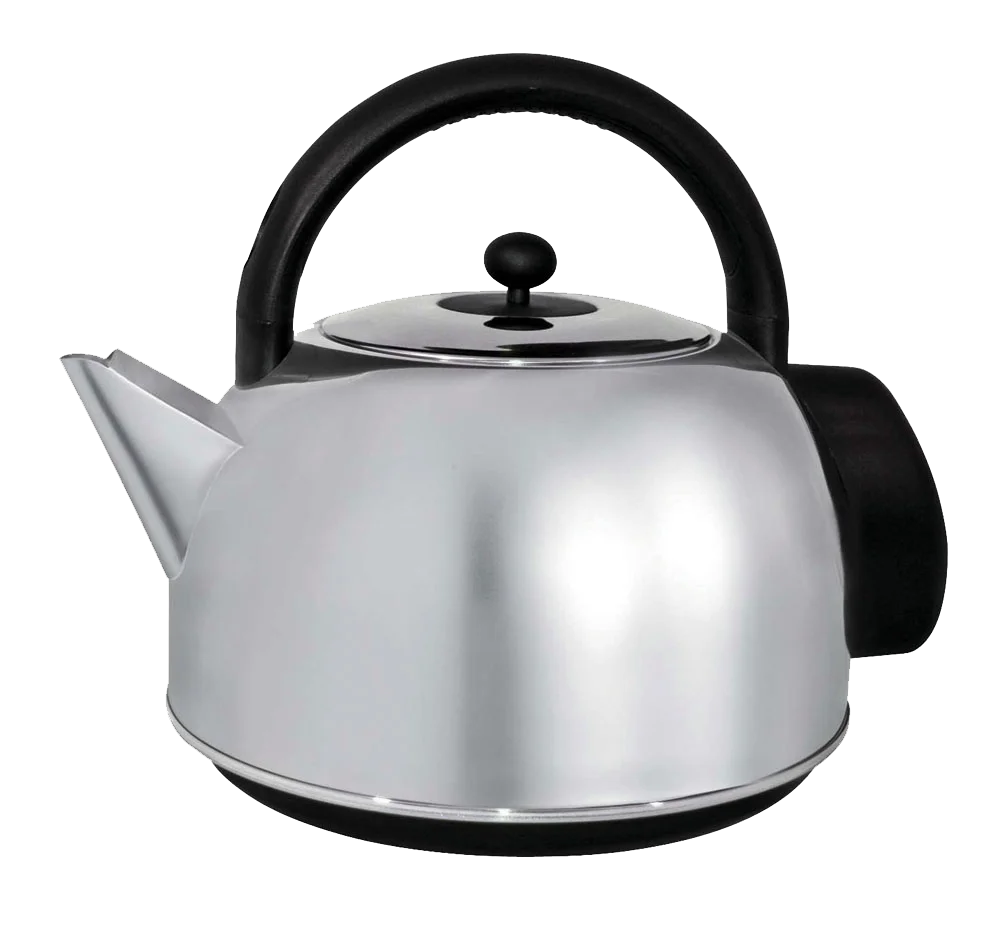 Classic Stainless Steel Traditional Whistling Kettle Clipart Design