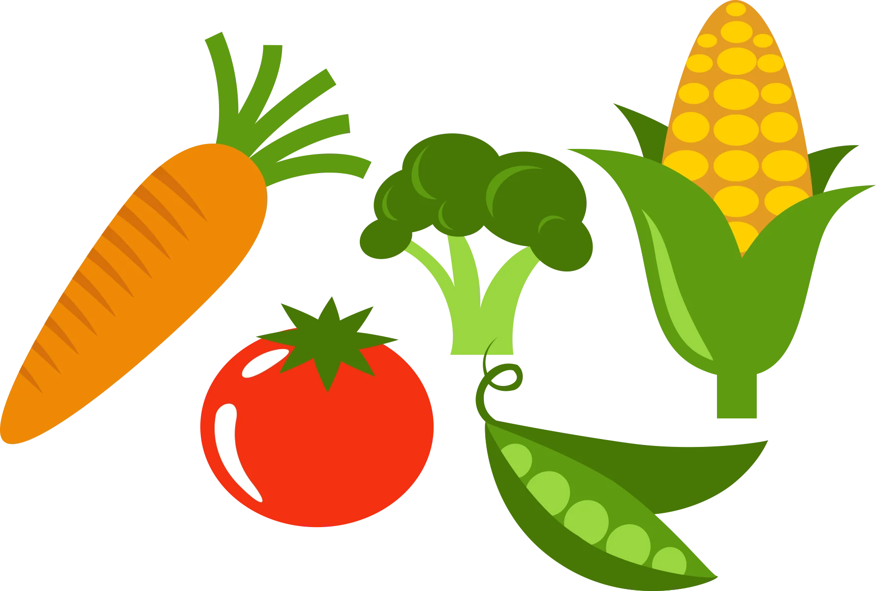 Fresh and Colorful Vegetable Clipart Showcase of Healthy Garden Produce