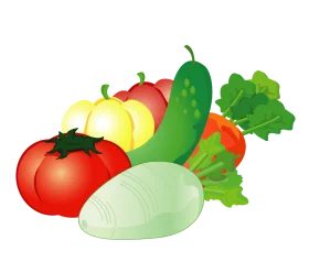 Fresh Produce Clipart Illustration: A Colorful Arrangement of Garden Vegetables