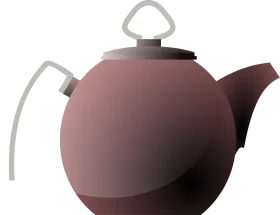 Minimalist Ceramic Teapot Clipart with Sleek Curved Design and Elegant Handle