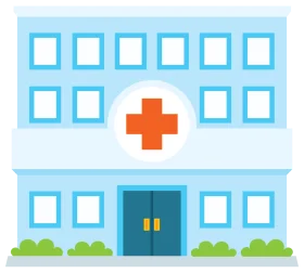 Minimalist Healthcare Facility Illustration Cartoon Clipart Design