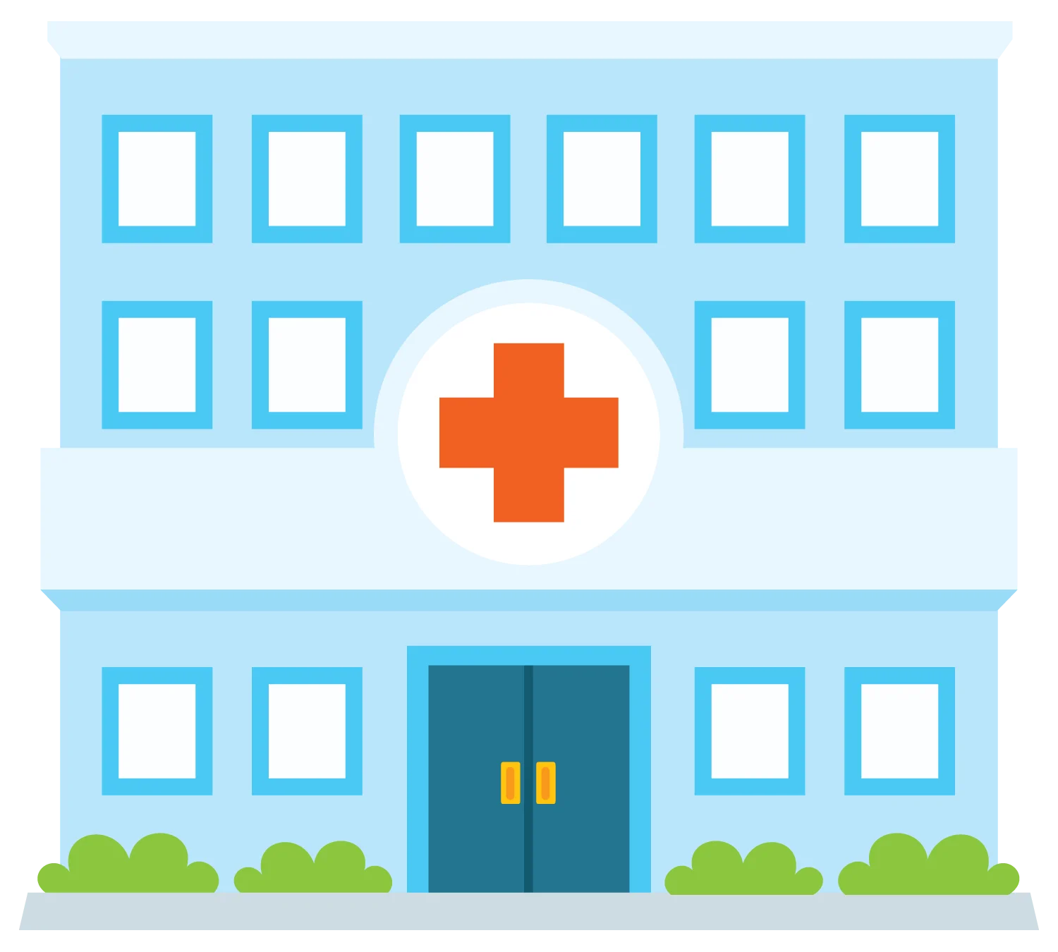 Minimalist Healthcare Facility Illustration Cartoon Clipart Design