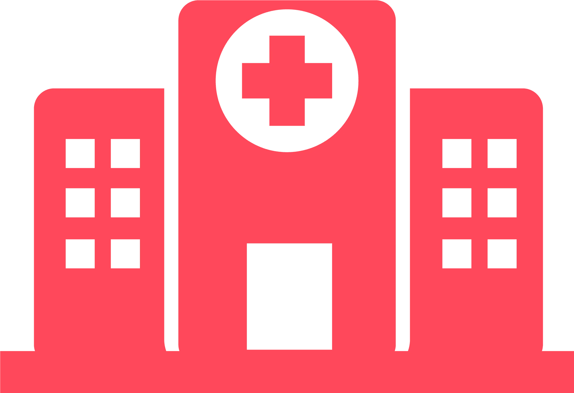Modern Healthcare Facility Minimalist Hospital Clipart Icon Design