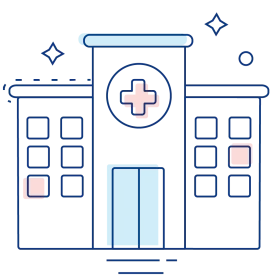 Modern Medical Facility Clipart Design with Clean Minimalist Architecture Style