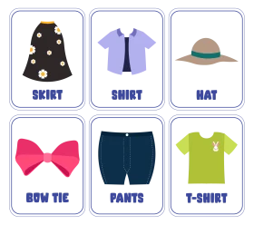 Playful Kids Clothing Clipart Set - Wardrobe Essentials for Young Fashionistas