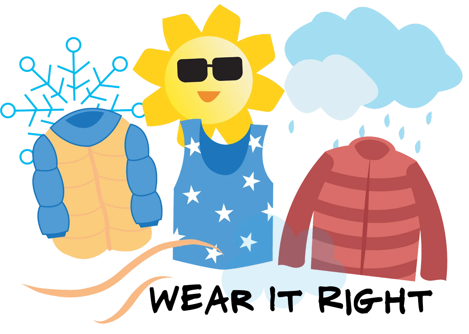 Seasonal Kids Clothing Clipart: Dressing Appropriately for Weather Changes