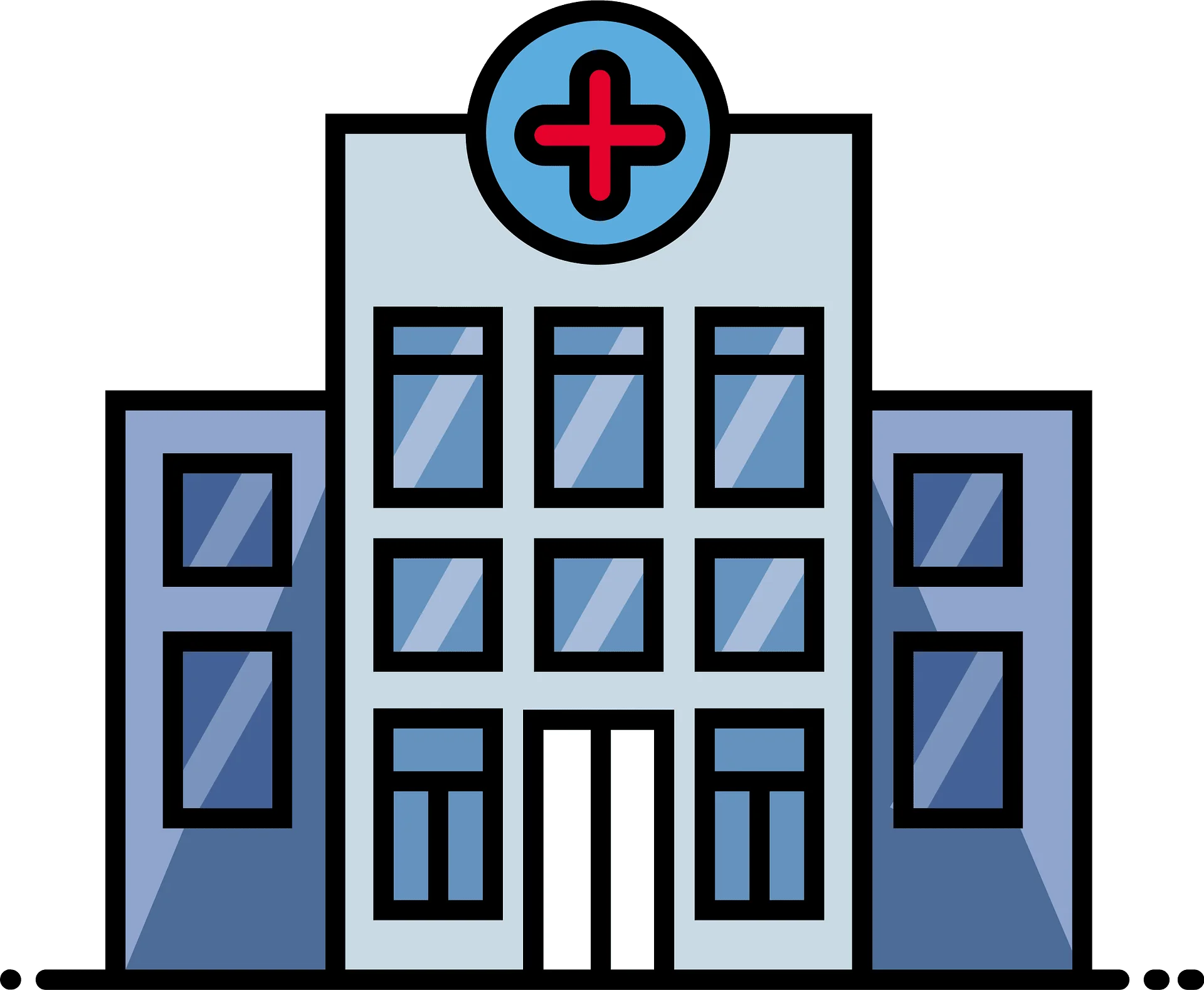 Simple and Clean Medical Facility Illustration Clipart Design