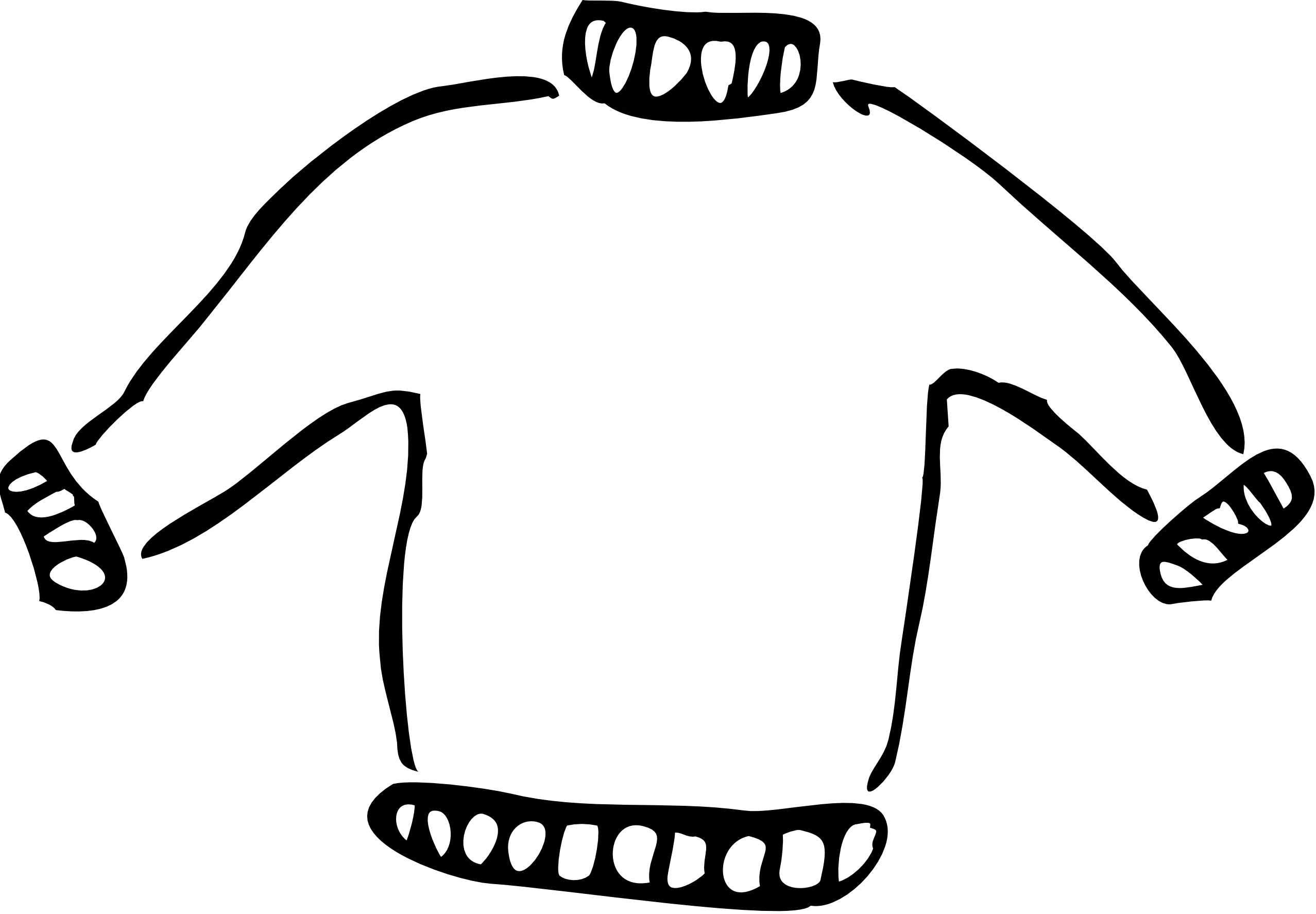 Simple Cozy Sweater Clipart for Children's Winter Wardrobe Design