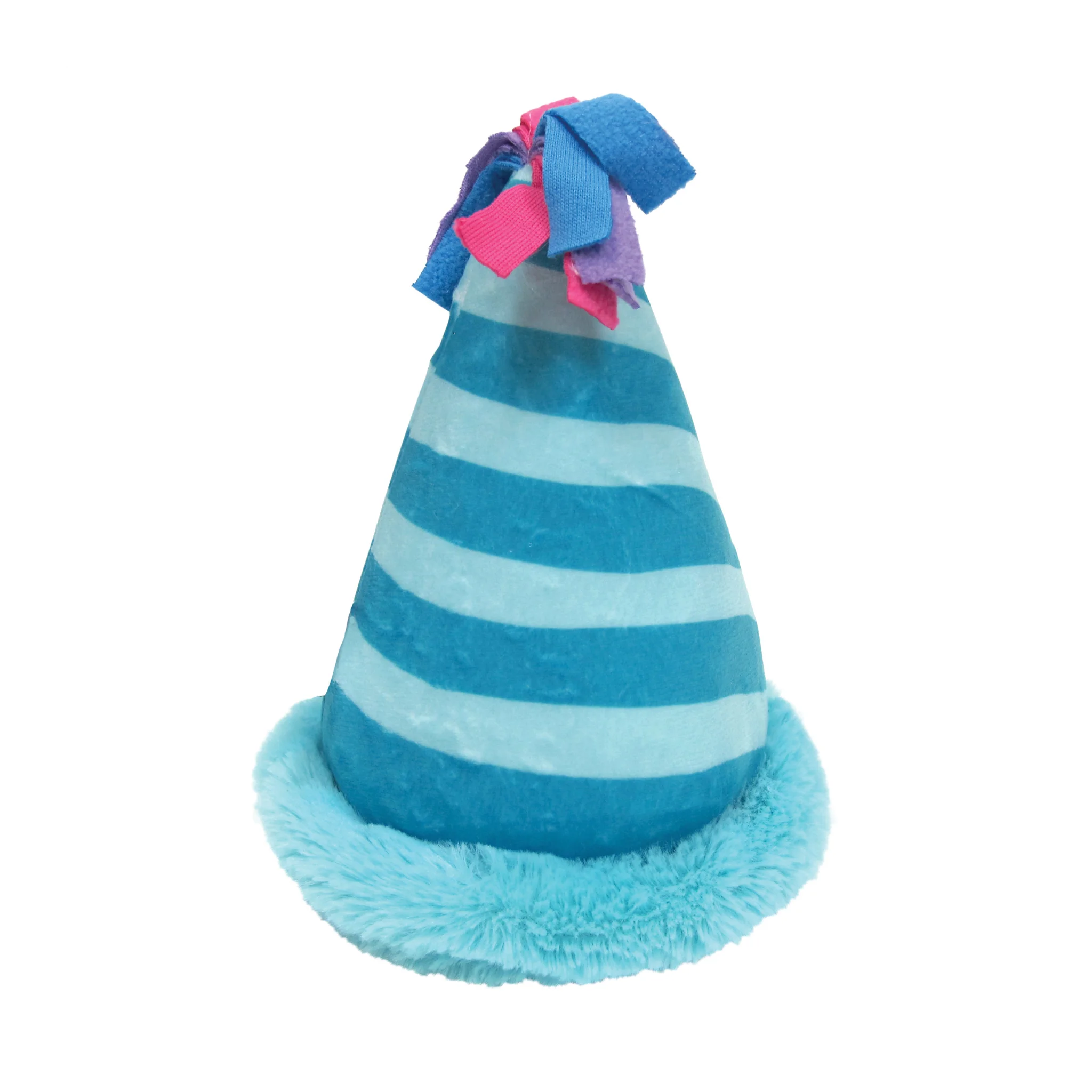 Whimsical Blue Striped Birthday Party Celebration Cone Clipart Design