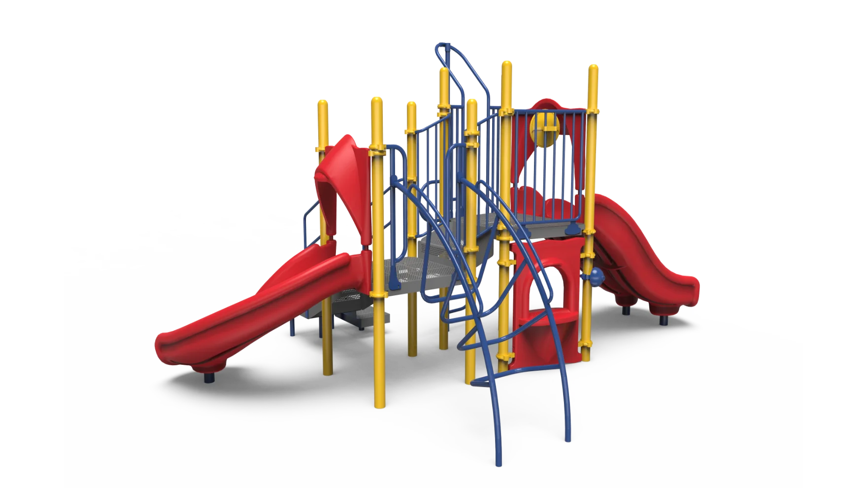 Modern Colorful Children's Playground Climbing Structure Clipart Design